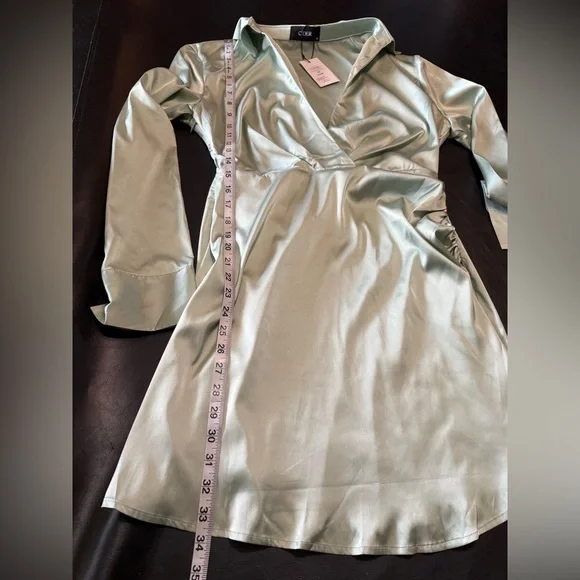 Dirty Martini Long Sleeve Mini Dress - Pale Green NWT (M) - Picture 15 of 16